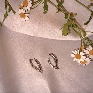 Silver earrings . Vintage Trifari